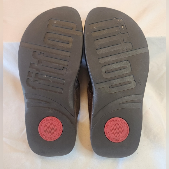 Fitflop LULU Bronze Shimmer Sandals Flip Flops Size 7 - Picture 10 of 10